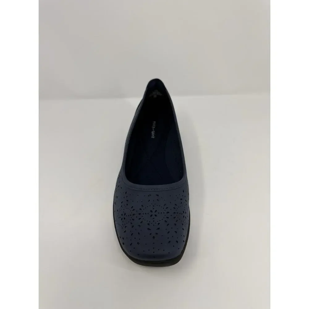 Easy Spirit Alessia Navy Ballet Flats Women’s Size 10 WW Wide Comfort